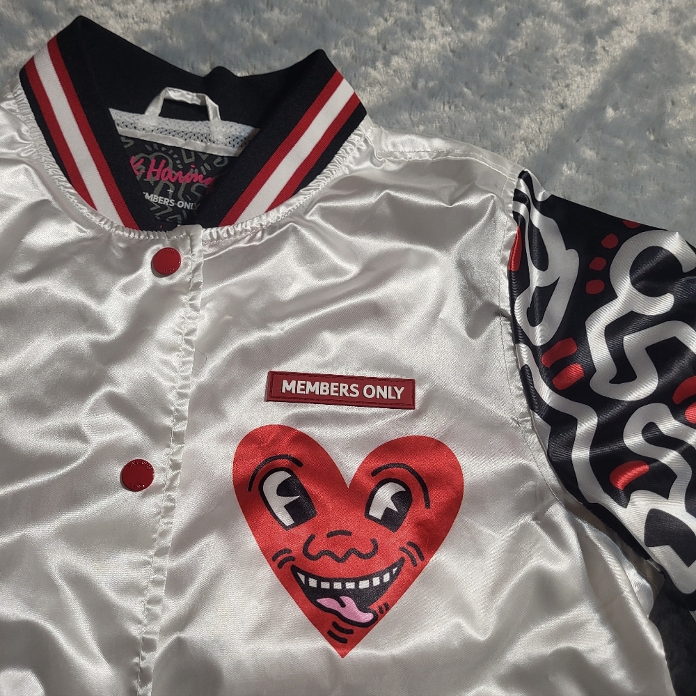 Keith Haring x Members Only Windbomber Jacket L windbreaker bomber NWT - Picture 3 of 6